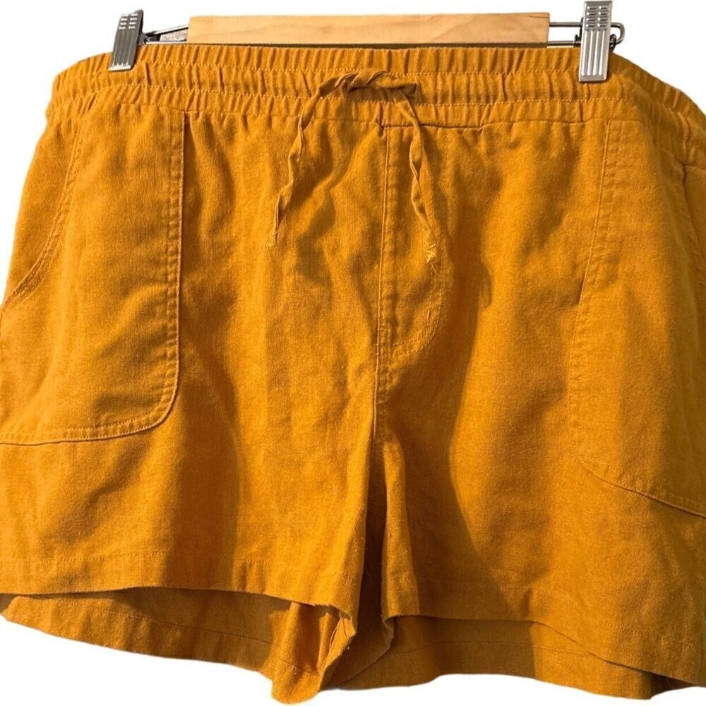 Maurices Women's Shorts XXL Linen Rayon Blend Drawstring Waist 4 Pockets NWOT